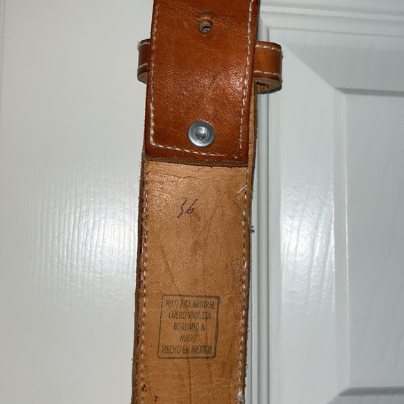 Perlman-Rocque Lemont IL Silver Trucking Buckle On A Made In Mexico Rooster Belt - Picture 8 of 9